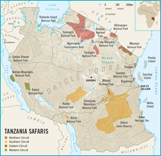 Map of Tanzania National Parks